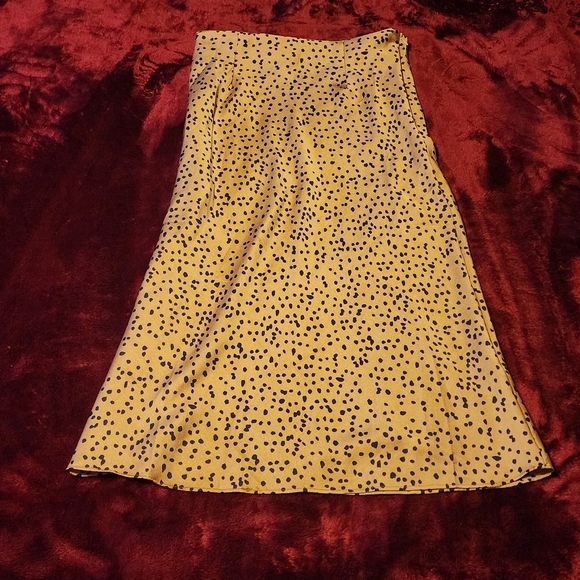 Nasty Gal Silky Satin Cheetah Spotted Animal Print Midi Skirt NWOT US 2 UK 6 - Picture 2 of 7